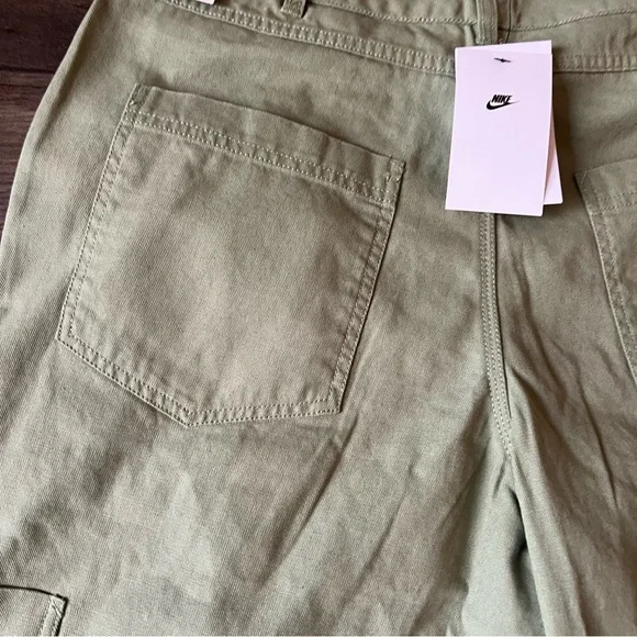 Nike Men's Life Double Knee Panel Pants Loose Fit Green Waist 34 DQ5179-386 NEW